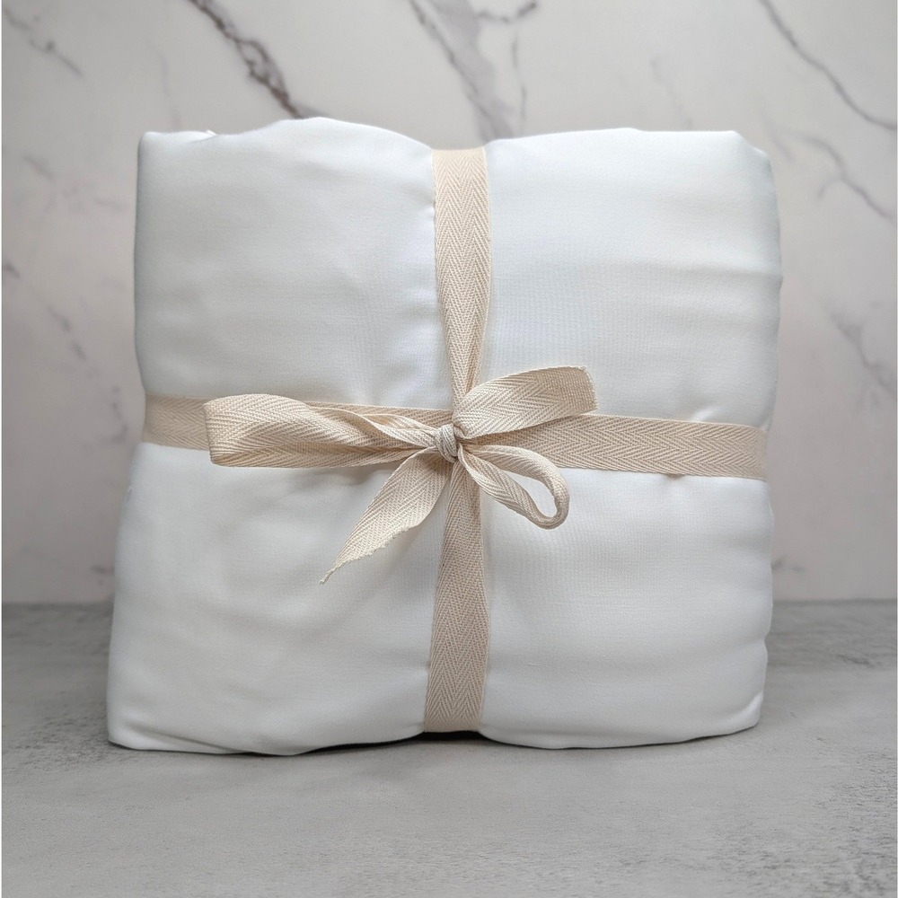 Quince Bamboo Duvet Cover King Cal King Size White Silky Smooth Cooling Bedding - Picture 2 of 6